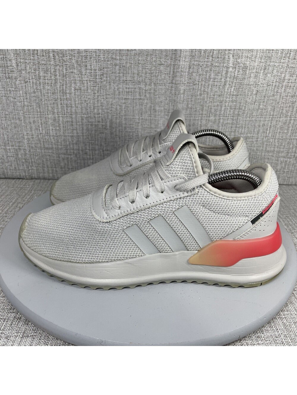 Adidas U Path X Originals Gray Shock Red Running Shoes Gym Womens Size 7.5